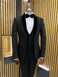 Damatlık 025 Model Şal Yaka Slimfit Damatlık Takım Elbise