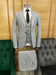 Full Set Gri Slimfit Takım Elbise